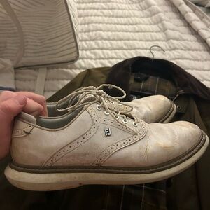 FootJoy Cream Oxford Golf Shoes
